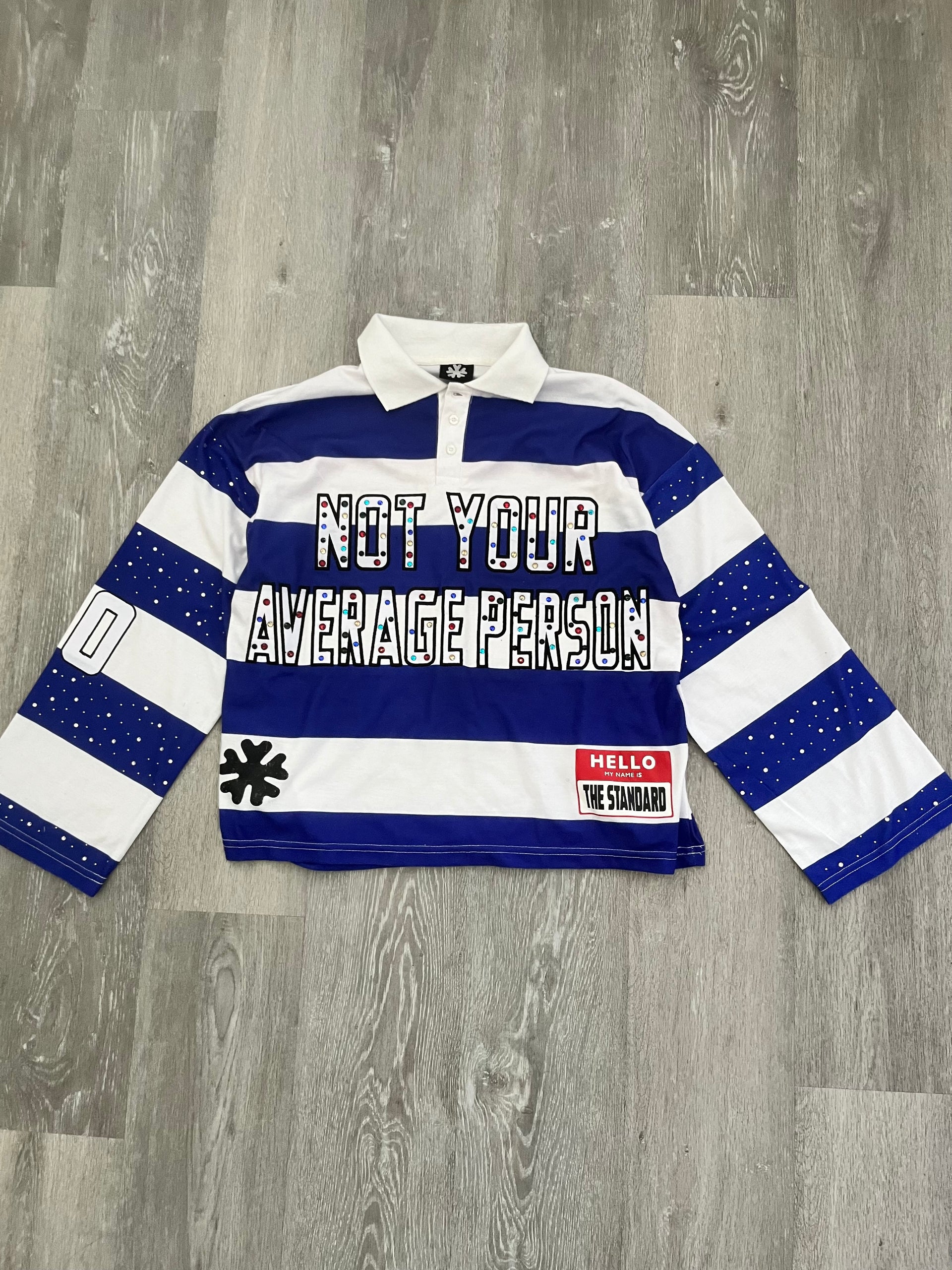 Blue "NOT YOUR AVERAGE PERSON" Polo